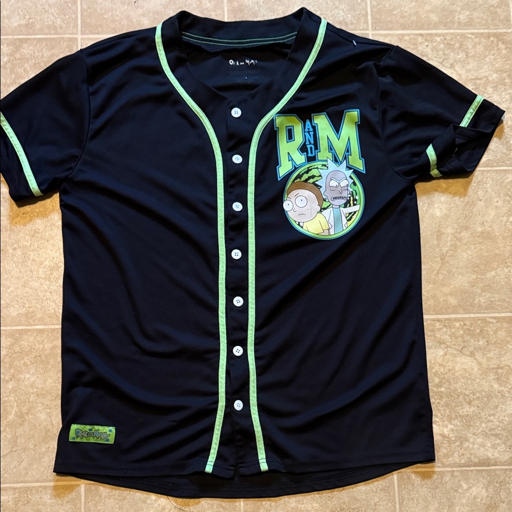 Rick and Morty button up baseball jersey